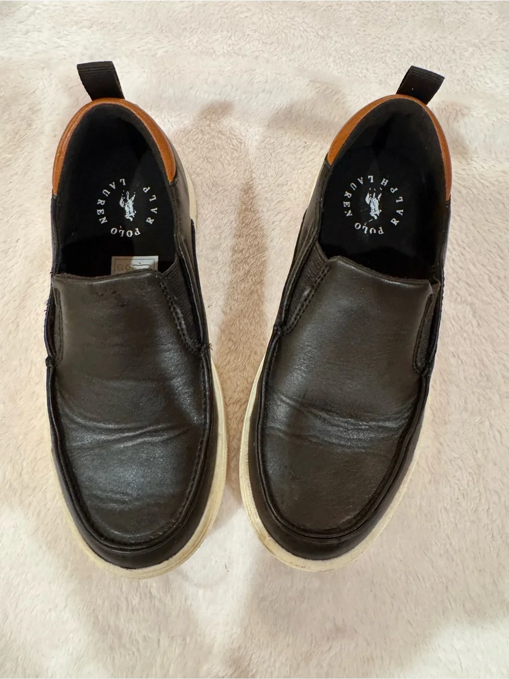 Polo Ralph Lauren black leather